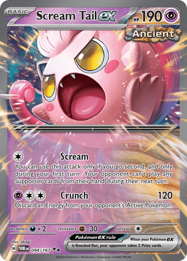 Carta Scream Tail ex 94/167 do set Twilight Masquerade — Pokémon TCG | Bynx