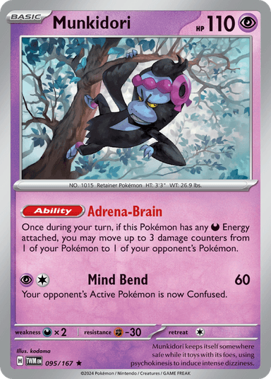 Carta Munkidori 95/167 do set Twilight Masquerade — Pokémon TCG | Bynx