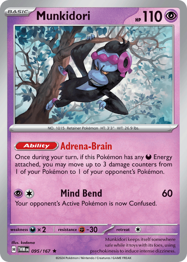 Carta Munkidori 95/167 do set Twilight Masquerade — Pokémon TCG | Bynx