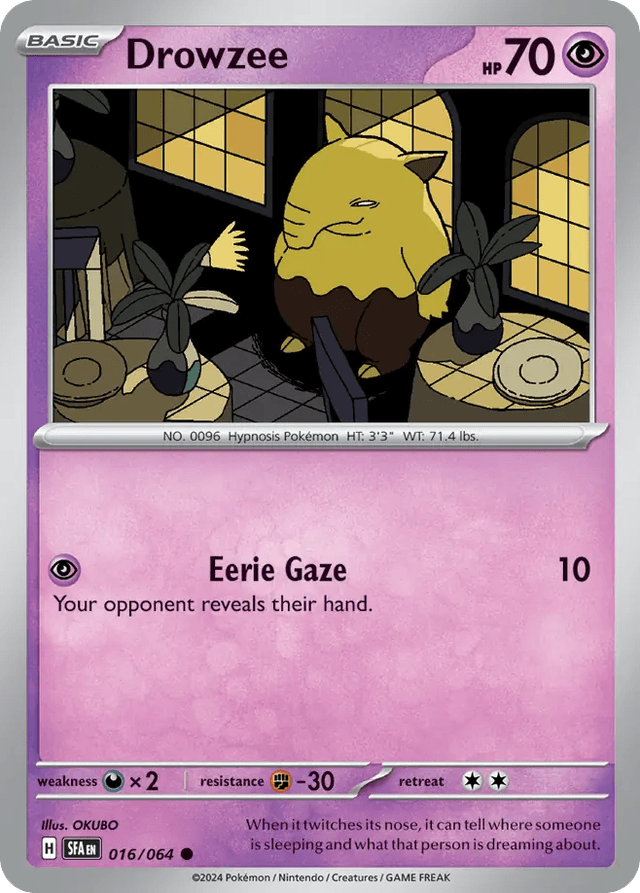 Carta Drowzee 16/64 do set Shrouded Fable — Pokémon TCG | Bynx