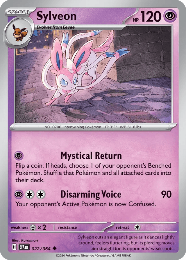 Carta Sylveon 22/64 do set Shrouded Fable — Pokémon TCG | Bynx