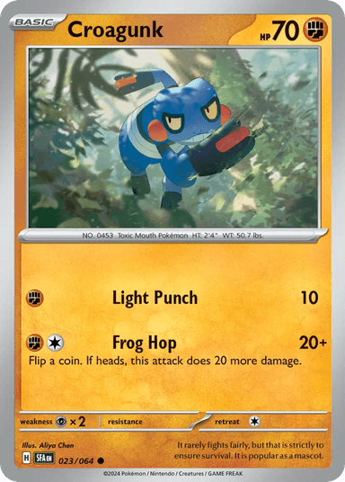Carta Croagunk 23/64 do set Shrouded Fable — Pokémon TCG | Bynx