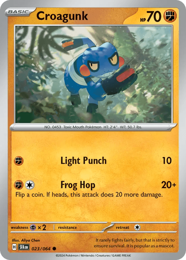 Carta Croagunk 23/64 do set Shrouded Fable — Pokémon TCG | Bynx