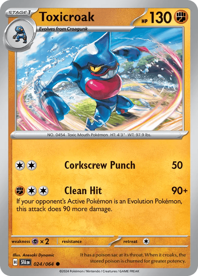 Carta Toxicroak 24/64 do set Shrouded Fable — Pokémon TCG | Bynx