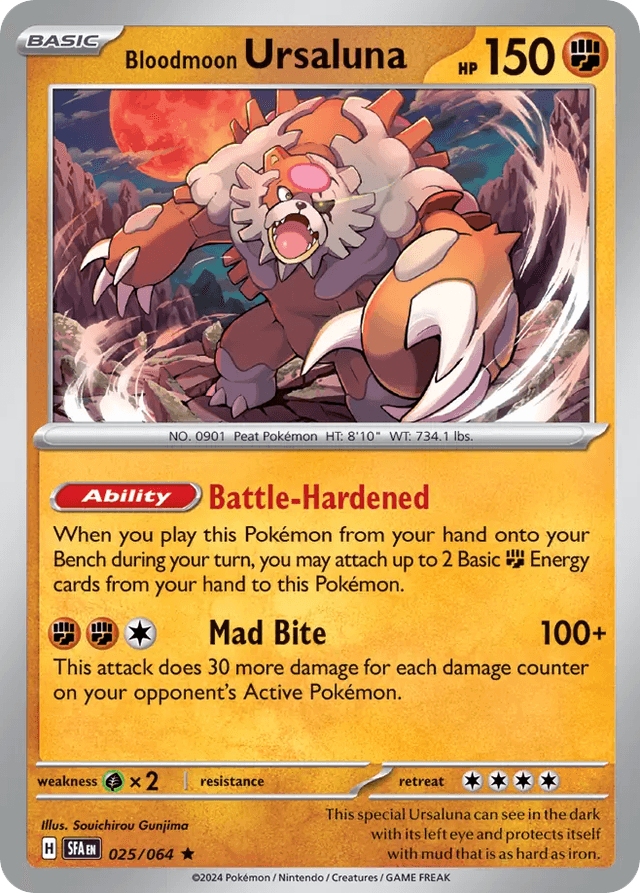 Carta Bloodmoon Ursaluna 25/64 do set Shrouded Fable — Pokémon TCG | Bynx