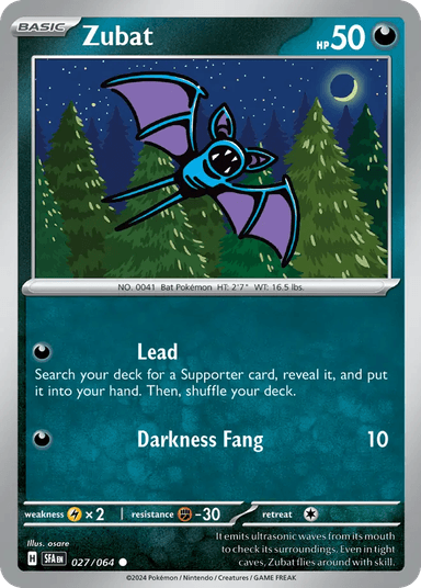 Carta Zubat 27/64 do set Shrouded Fable — Pokémon TCG | Bynx