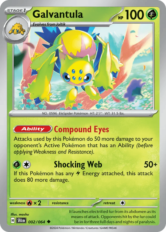 Carta Galvantula 2/64 do set Shrouded Fable — Pokémon TCG | Bynx