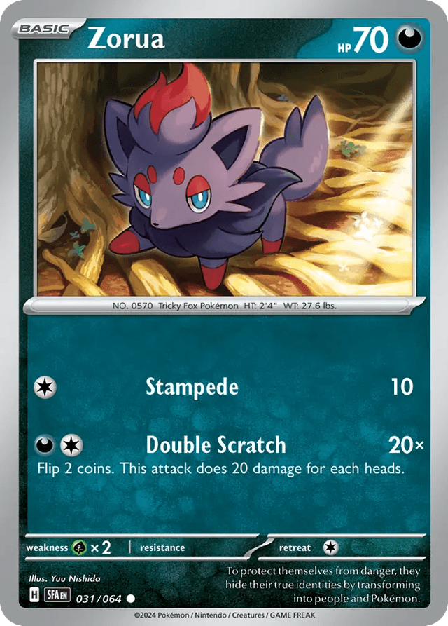 Carta Zorua 31/64 do set Shrouded Fable — Pokémon TCG | Bynx