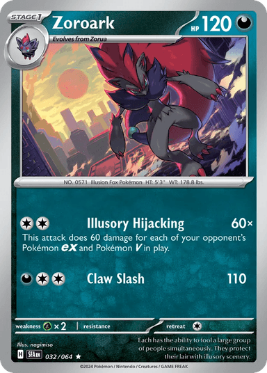 Carta Zoroark 32/64 do set Shrouded Fable — Pokémon TCG | Bynx