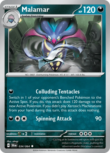 Carta Malamar 34/64 do set Shrouded Fable — Pokémon TCG | Bynx
