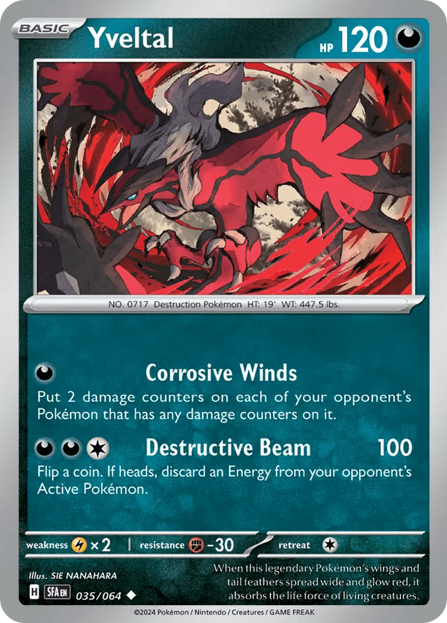 Carta Yveltal 35/64 do set Shrouded Fable — Pokémon TCG | Bynx