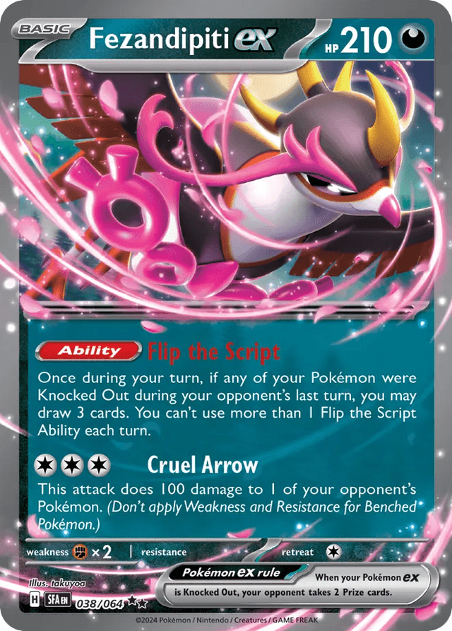 Carta Fezandipiti ex 38/64 do set Shrouded Fable — Pokémon TCG | Bynx