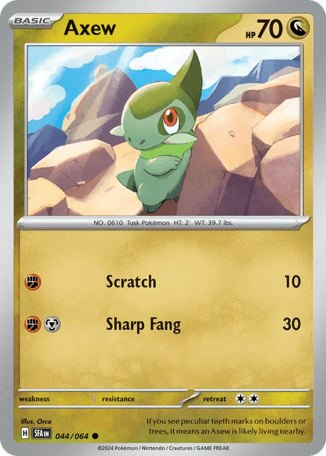Carta Axew 44/64 do set Shrouded Fable — Pokémon TCG | Bynx