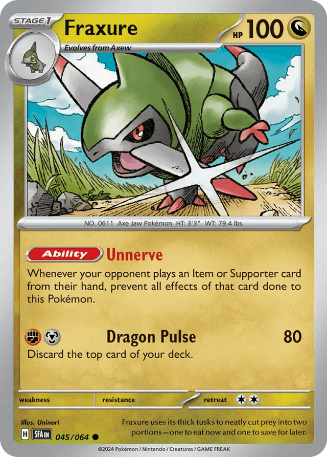 Carta Fraxure 45/64 do set Shrouded Fable — Pokémon TCG | Bynx