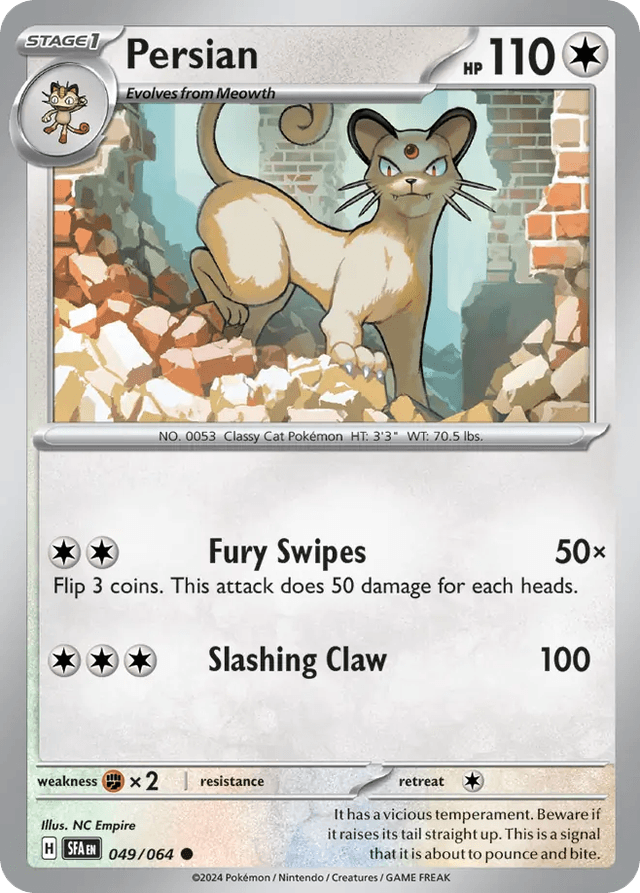 Carta Persian 49/64 do set Shrouded Fable — Pokémon TCG | Bynx
