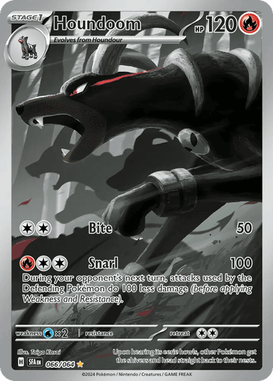 Carta Houndoom 66/64 do set Shrouded Fable — Pokémon TCG | Bynx