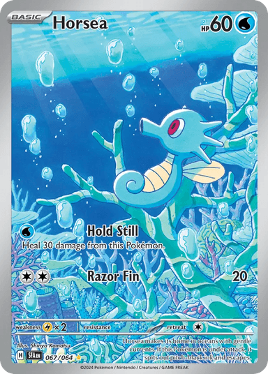 Carta Horsea 67/64 do set Shrouded Fable — Pokémon TCG | Bynx