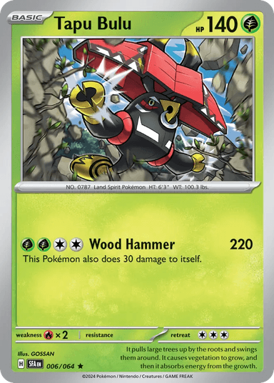 Carta Tapu Bulu 6/64 do set Shrouded Fable — Pokémon TCG | Bynx
