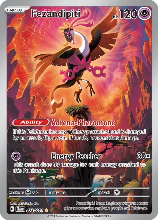 Carta Fezandipiti 73/64 do set Shrouded Fable — Pokémon TCG | Bynx