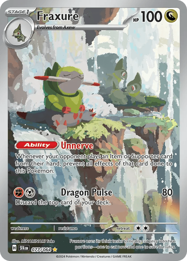 Carta Fraxure 77/64 do set Shrouded Fable — Pokémon TCG | Bynx