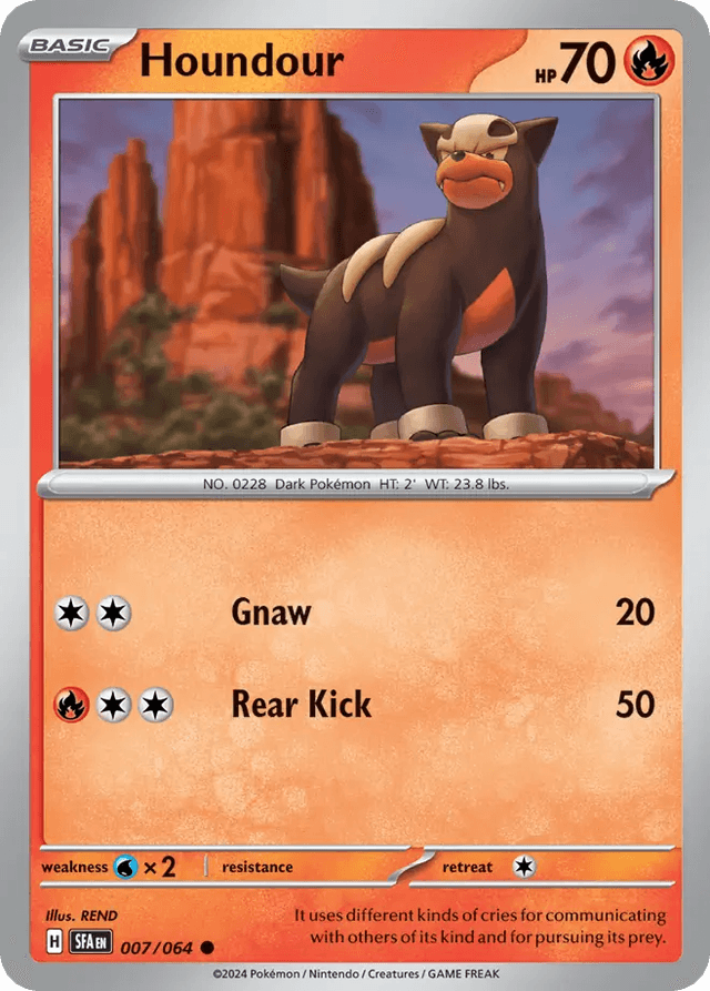 Carta Houndour 7/64 do set Shrouded Fable — Pokémon TCG | Bynx