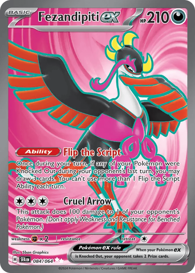 Carta Fezandipiti ex 84/64 do set Shrouded Fable — Pokémon TCG | Bynx