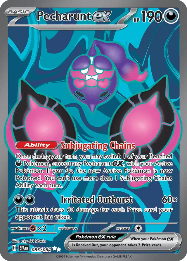 Carta Pecharunt ex 85/64 do set Shrouded Fable — Pokémon TCG | Bynx