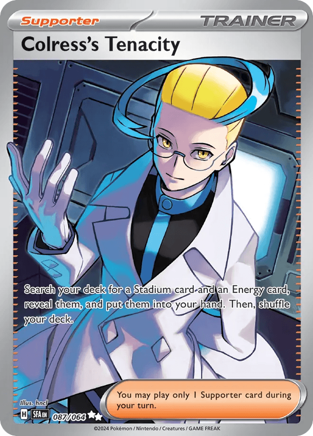 Carta Colress's Tenacity 87/64 do set Shrouded Fable — Pokémon TCG | Bynx