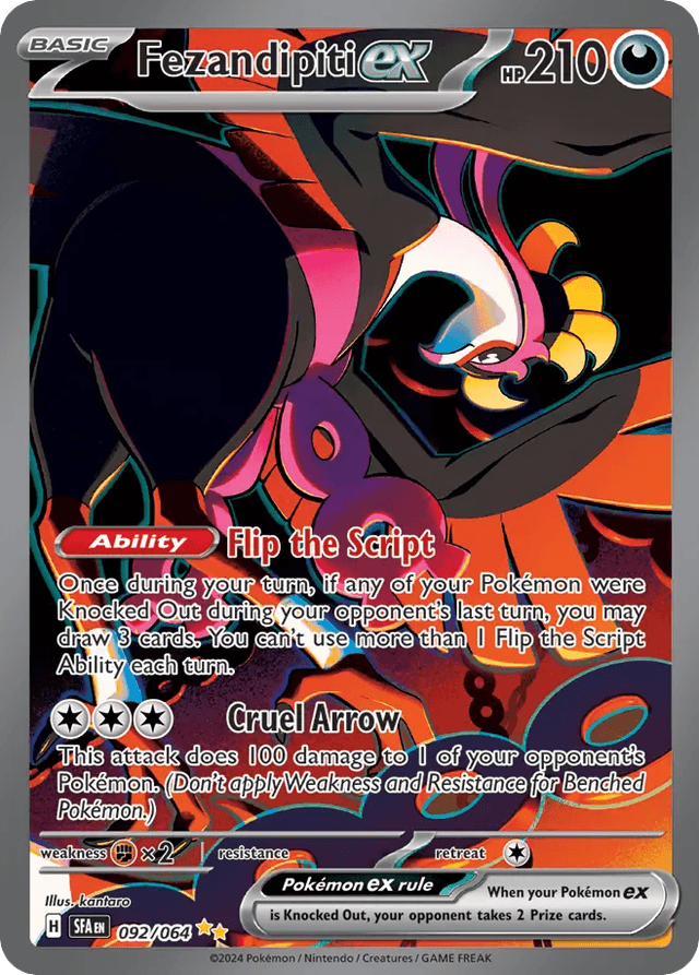 Carta Fezandipiti ex 92/64 do set Shrouded Fable — Pokémon TCG | Bynx