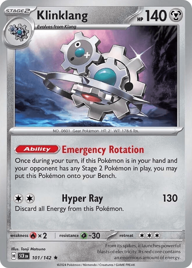 Carta Klinklang 101/142 do set Stellar Crown — Pokémon TCG | Bynx