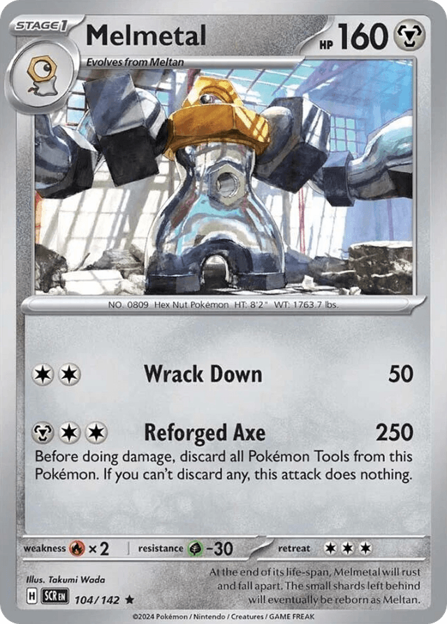 Carta Melmetal 104/142 do set Stellar Crown — Pokémon TCG | Bynx