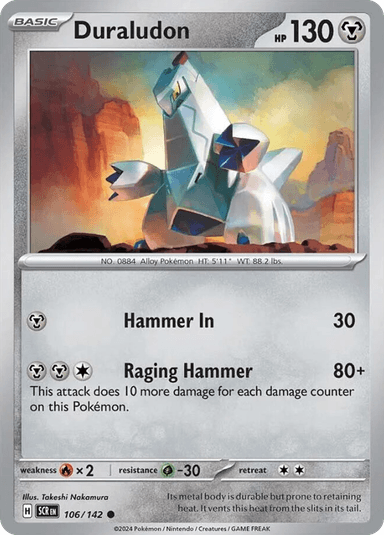 Carta Duraludon 106/142 do set Stellar Crown — Pokémon TCG | Bynx
