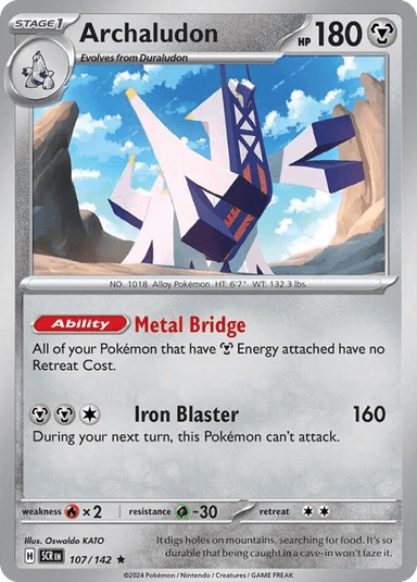 Carta Archaludon 107/142 do set Stellar Crown — Pokémon TCG | Bynx