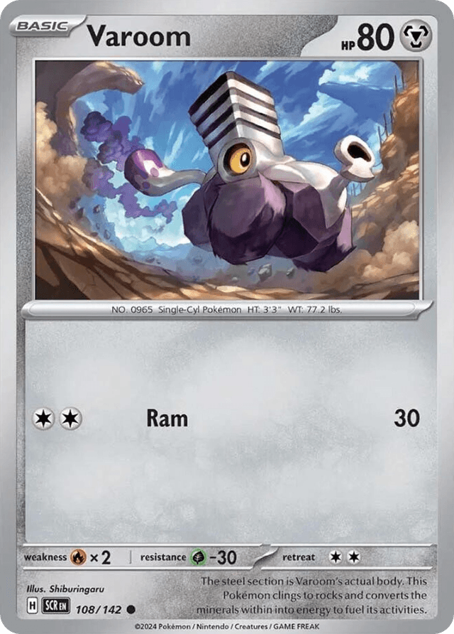 Carta Varoom 108/142 do set Stellar Crown — Pokémon TCG | Bynx