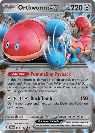 Carta Orthworm ex 110/142 do set Stellar Crown — Pokémon TCG | Bynx