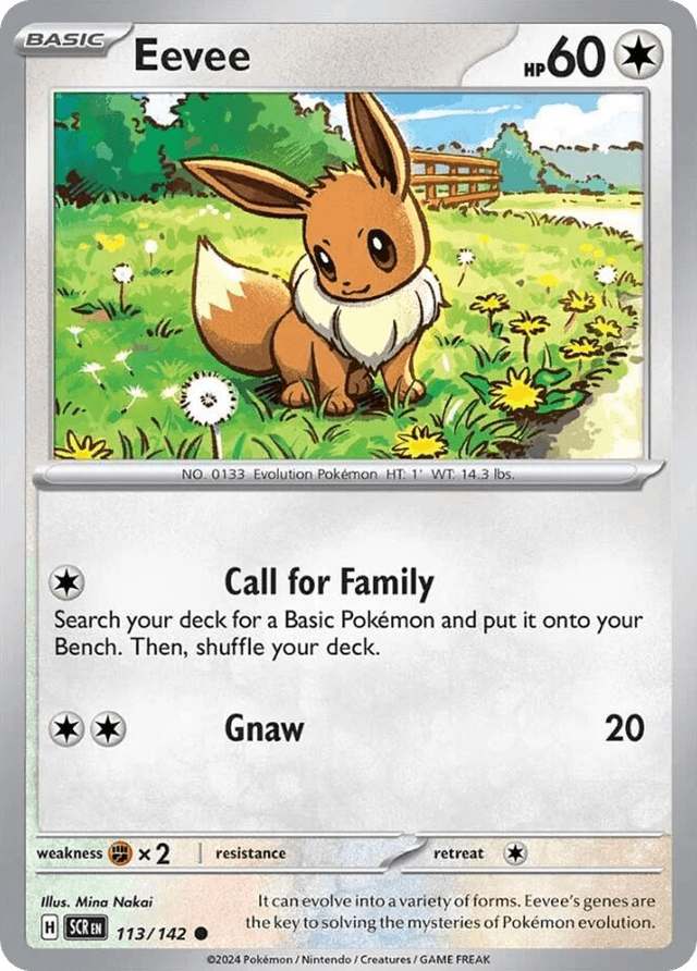Carta Eevee 113/142 do set Stellar Crown — Pokémon TCG | Bynx