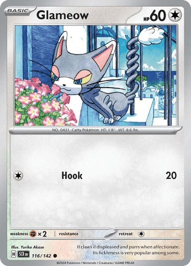 Carta Glameow 116/142 do set Stellar Crown — Pokémon TCG | Bynx