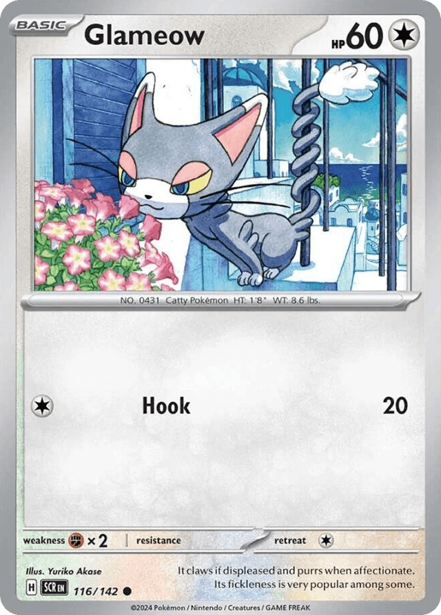 Carta Glameow 116/142 do set Stellar Crown — Pokémon TCG | Bynx
