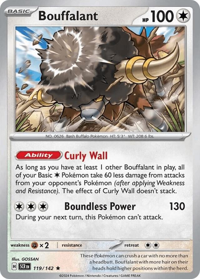 Carta Bouffalant 119/142 do set Stellar Crown — Pokémon TCG | Bynx