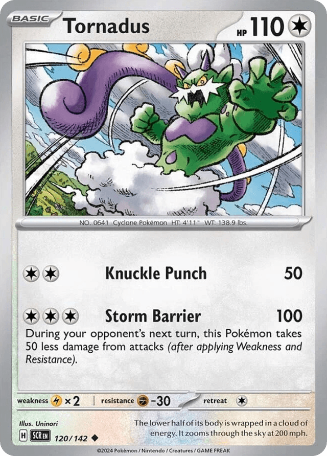 Carta Tornadus 120/142 do set Stellar Crown — Pokémon TCG | Bynx