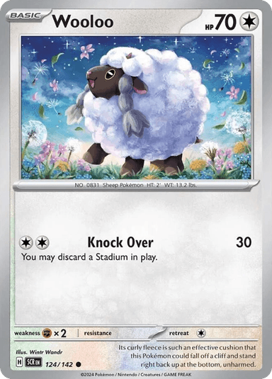 Carta Wooloo 124/142 do set Stellar Crown — Pokémon TCG | Bynx