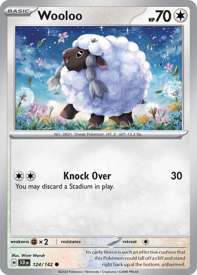 Carta Wooloo 124/142 do set Stellar Crown — Pokémon TCG | Bynx