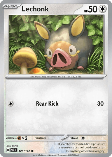 Carta Lechonk 126/142 do set Stellar Crown — Pokémon TCG | Bynx