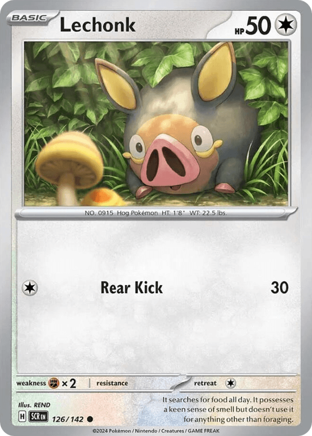 Carta Lechonk 126/142 do set Stellar Crown — Pokémon TCG | Bynx