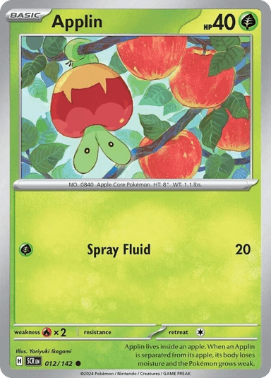 Carta Applin 12/142 do set Stellar Crown — Pokémon TCG | Bynx