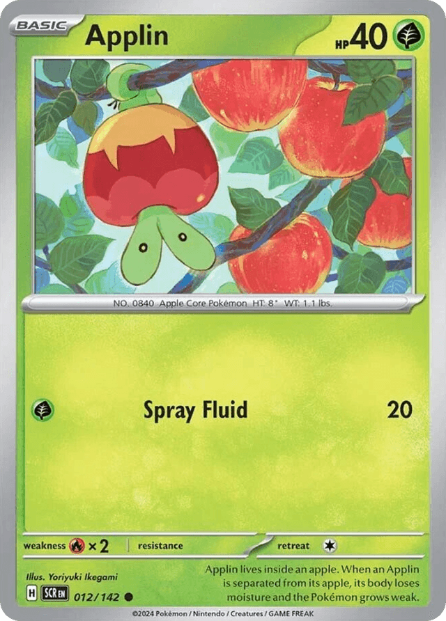 Carta Applin 12/142 do set Stellar Crown — Pokémon TCG | Bynx