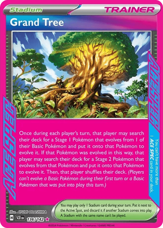 Carta Grand Tree 136/142 do set Stellar Crown — Pokémon TCG | Bynx