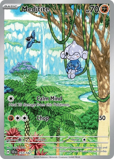 Carta Meditite 153/142 do set Stellar Crown — Pokémon TCG | Bynx