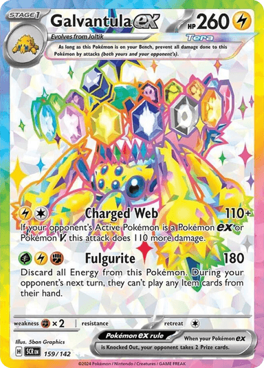 Carta Galvantula ex 159/142 do set Stellar Crown — Pokémon TCG | Bynx