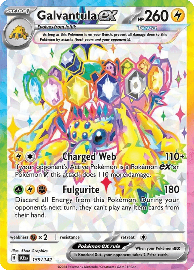 Carta Galvantula ex 159/142 do set Stellar Crown — Pokémon TCG | Bynx